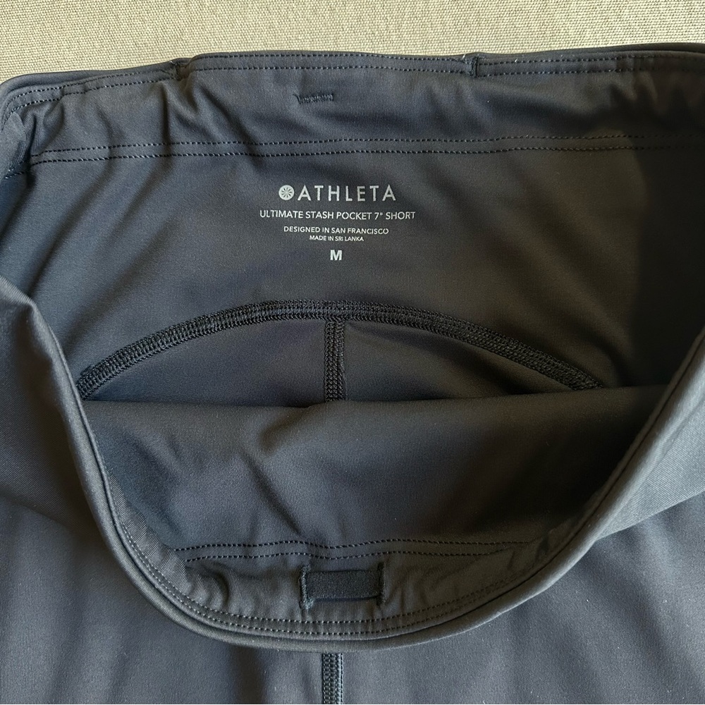 Athleta Black Ultimate Stash Pocket 7" Bike Short - Picture 4 of 7